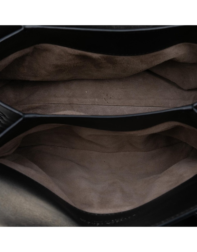 Pre-Loved by Azura Reborn - Pre-Loved Small Intrecciato Trimmed Metallic Nappa Grommet Piazza Satchel