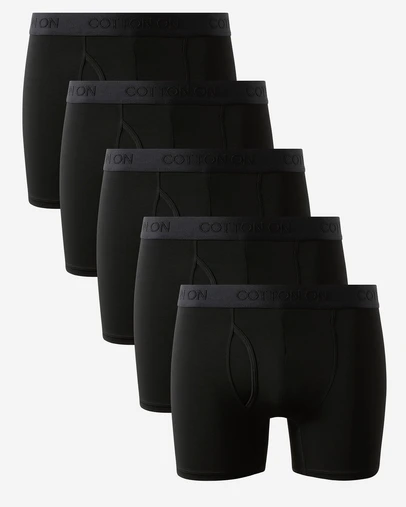 Cotton On - 5 Pack Mens Comfort Stretch Boxer Brief