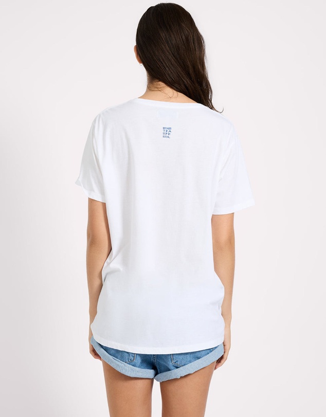 ONE TEASPOON - Blue Jean Baby Boyfriend Tee - White