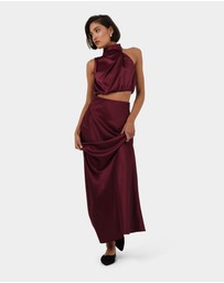 Forcast - Kaye Asymmetric Cowl Neck Top