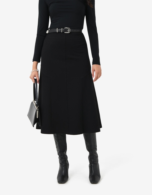 Forcast - Adele Side Panel Midi Skirt