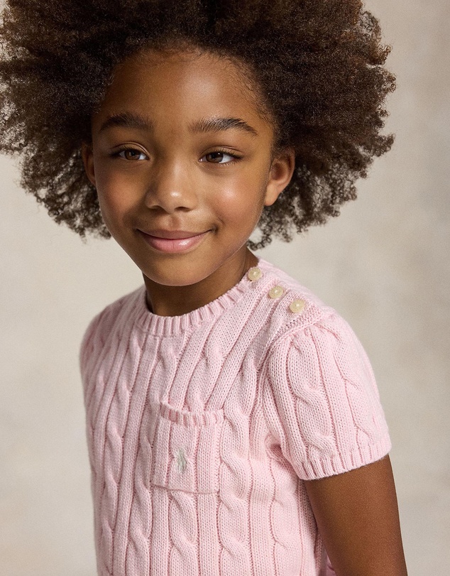 Polo Ralph Lauren - Cable-Knit Cotton Short-Sleeve Sweater - Babies-Kids