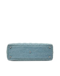 Pre-Loved by Azura Reborn - Pre-Loved Large Denim Cannage Acrylic Handles Lady Dior