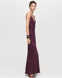 M.N.G - V-Neck Satin Dress