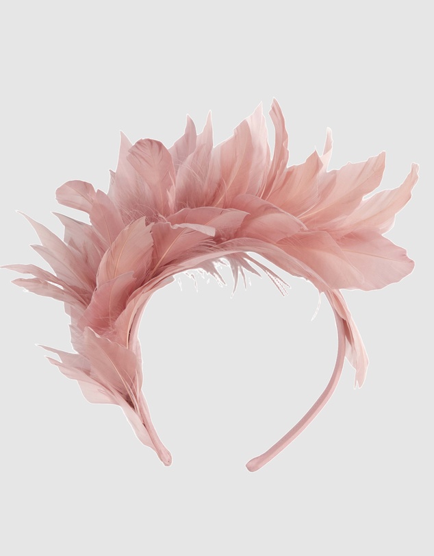Max Alexander - Modern Dusty Pink Racing Fascinator