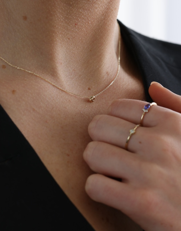 Luna Rae - Solid Gold - Forget Me Knot Necklace