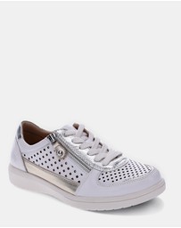 Mia Vita - Baxley Zip Casual Sneaker - White/Silver