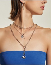 Ania Haie - Silver Mini Link Charm Chain Connector Necklace
