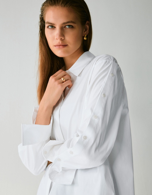 IDA+S - Matilda Oversized Stretch Cotton Blouse