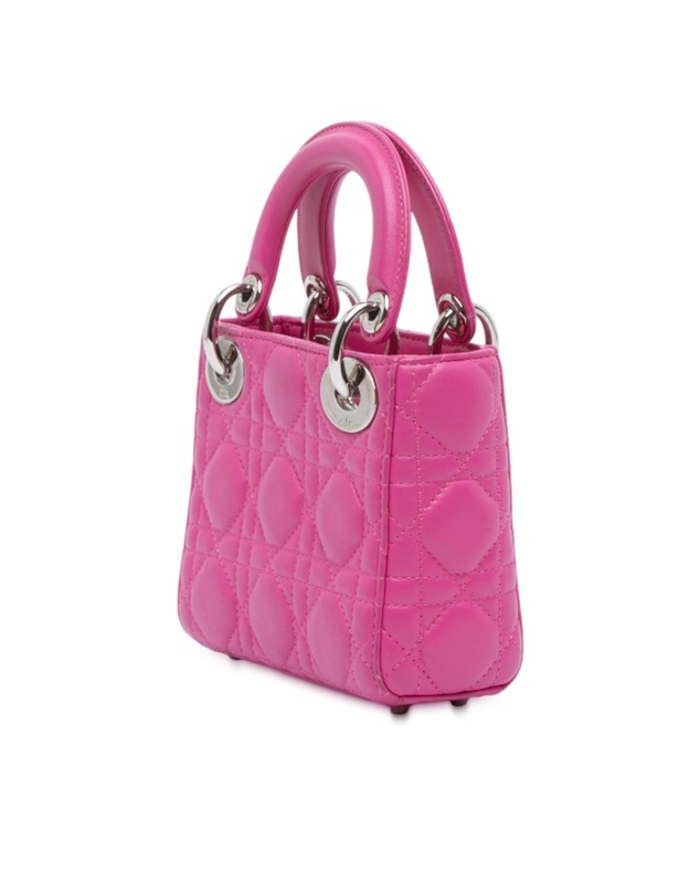 Dior - Pre-Loved Mini Lambskin Cannage Lady Dior