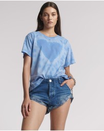 ONE TEASPOON - Sailors Low Waist Denim Shorts - Rosewood