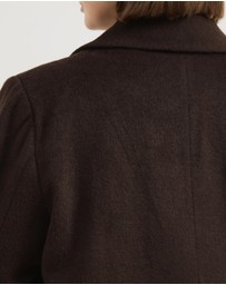 Atmos&Here Curvy - Ally Wool Blend Longline Coat