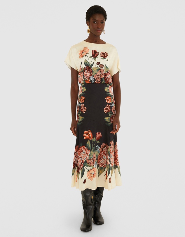 Farm Rio - Winter Floral Cream Maxi Dress