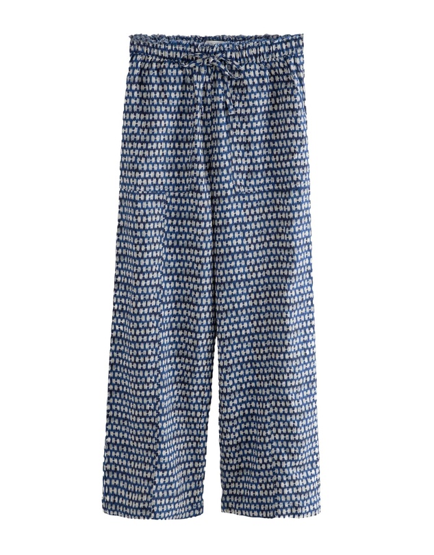 NEXT - Wide Leg Pull-On Linen Blend Trousers