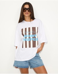 Dazie - St Tropez Oversized Graphic Tee