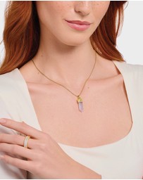 THOMAS SABO - Rose Quartz Crystal Pendant Gold