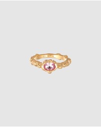 Haze & Glory - ICONIC EXCLUSIVE - Ring Sapphire Rose Solidarity 925 Sterling Silver Gold-Plated