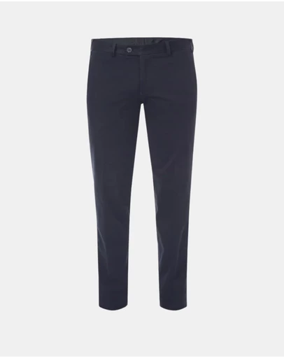 Henry Bucks - HENRY SARTORIAL X HILTL Chino with Slant Pocket NAVY