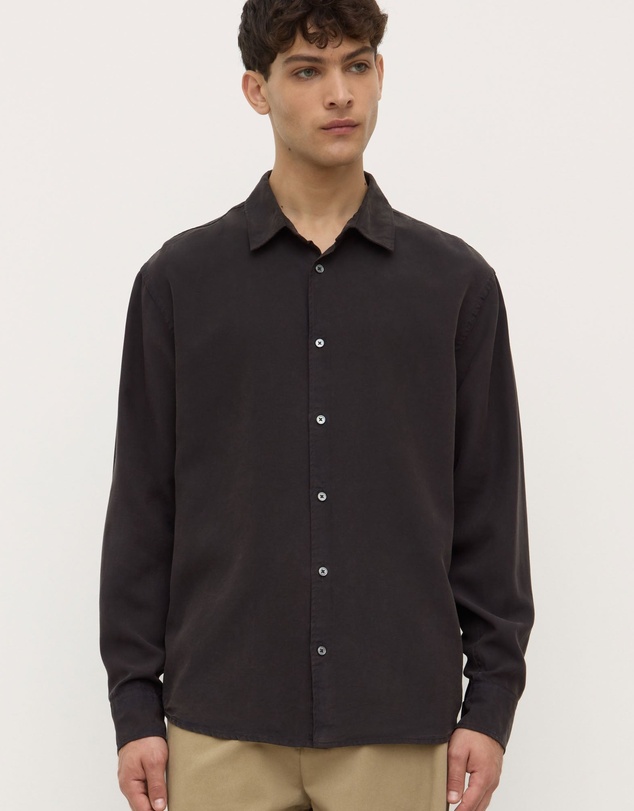 Revibe - Repaired Assembly Label Linen Mens Shirts L/S