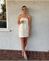 Lover - Este Ruffle Strapless Mini Dress