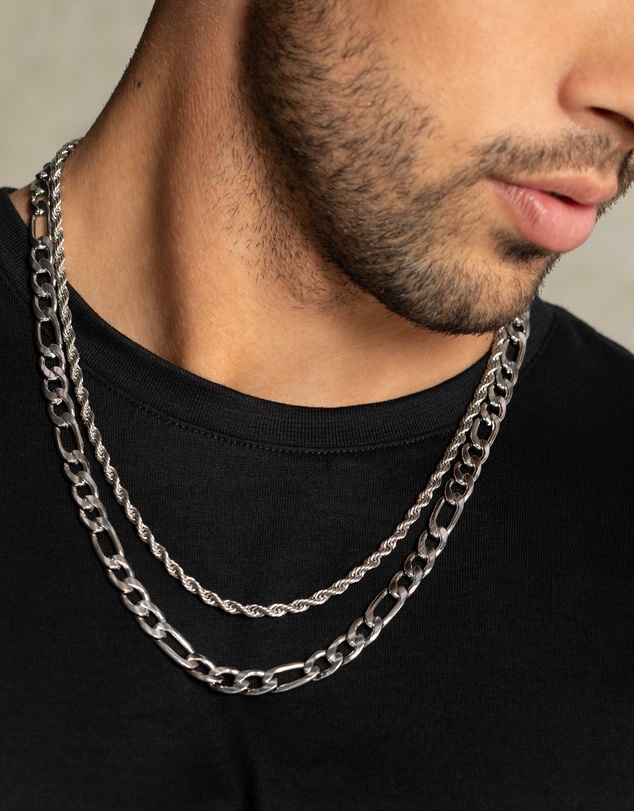 Eclectics - Fortress Rope and Figaro Chain Necklace