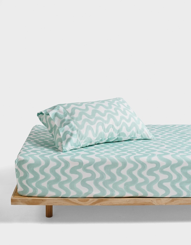 Linen House Kids - Wiggle Wiggle Fitted Sheet + Pillowcase Set