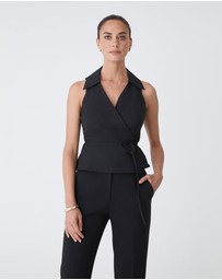 Forcast - Layla Collared Wrap Top