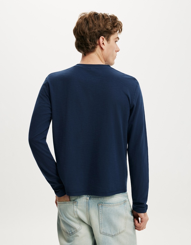 Cotton On - Fitted Henley Long Sleeve T-Shirt