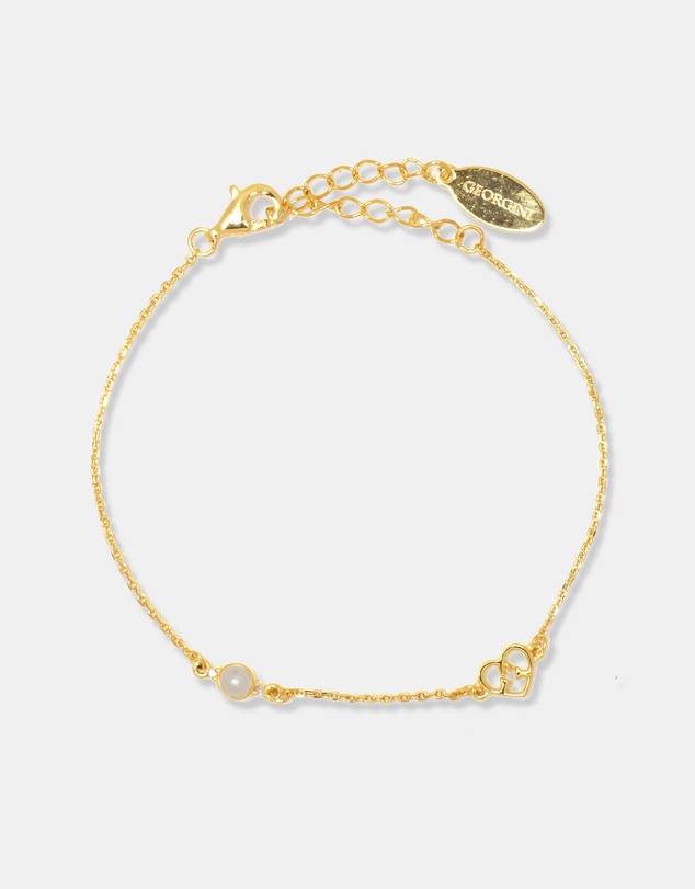 Georgini - Freshwater Pearl And Diamond June Gold Bracelet