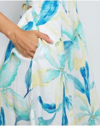 AERE - Kira Linen Halter Midi Dress