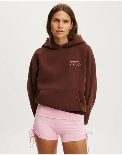 Cotton On Body Active - Plush Premium Graphic Raglan Hoodie