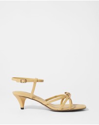 & Other Stories - Embellished Heeled Leather Sandals