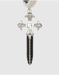 GUESS - Silver-Tone Rebel Knight Dagger Drop Earring