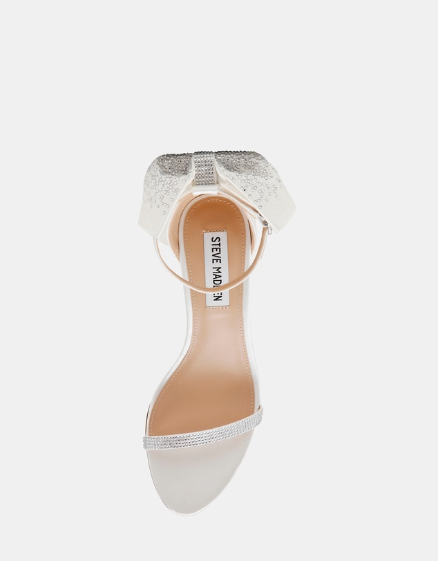 Steve Madden - Riskay Ivory Satin Heels