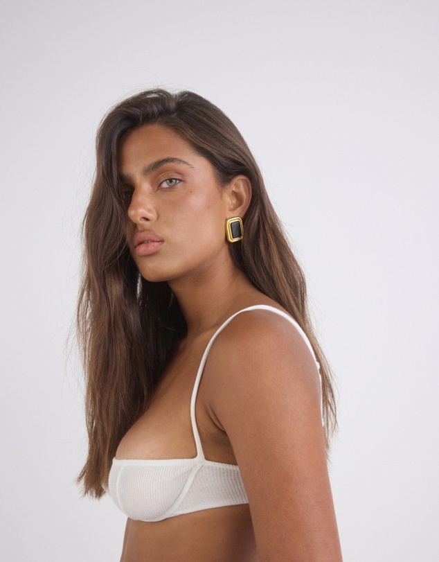 CENDRE - Margaux Onyx Earrings | Black