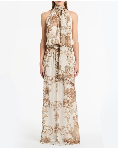 Carla Zampatti - Renaissance Georgette Halter Dress