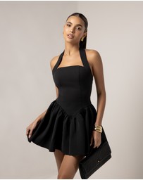 Heiress Beverly Hills - Halter Contour A-Line Mini Dress