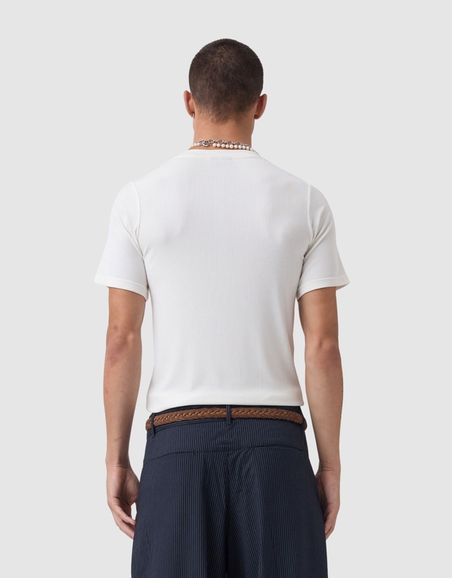 Zanerobe - Henley Rib Baby Tee White