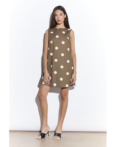 TAUPE WHITE SPOT