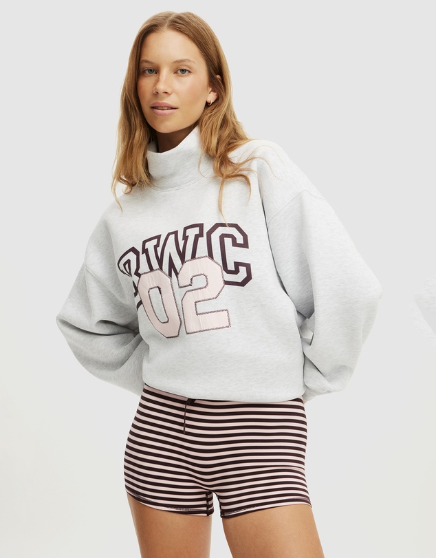 Cotton On Body Active - Plush Funnel Neck Sweatshirt