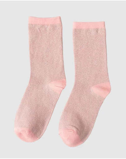High Heel Jungle - Lurex Trouse Sock - Pink