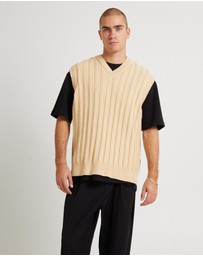 Black Noise White Rain - Lambert Knit Vest