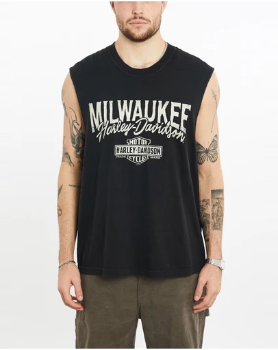 Vintage by The Real Deal - Pre Loved - Vintage Harley Davidson Milwaukee Tank