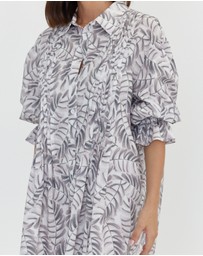 ALEXANDRA - Berken Dress Coco Leaf Print