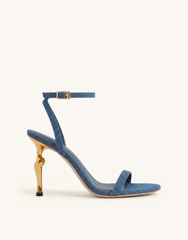 JW PEI - Alivia Gold Metal Heel Sandals
