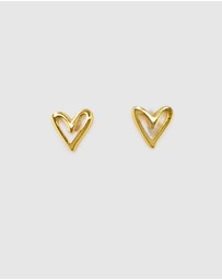 Izoa - Mini Heart Stud Earring