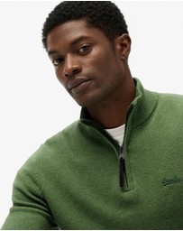 Superdry - Wool Blend Half Zip Slim Fit Jumper