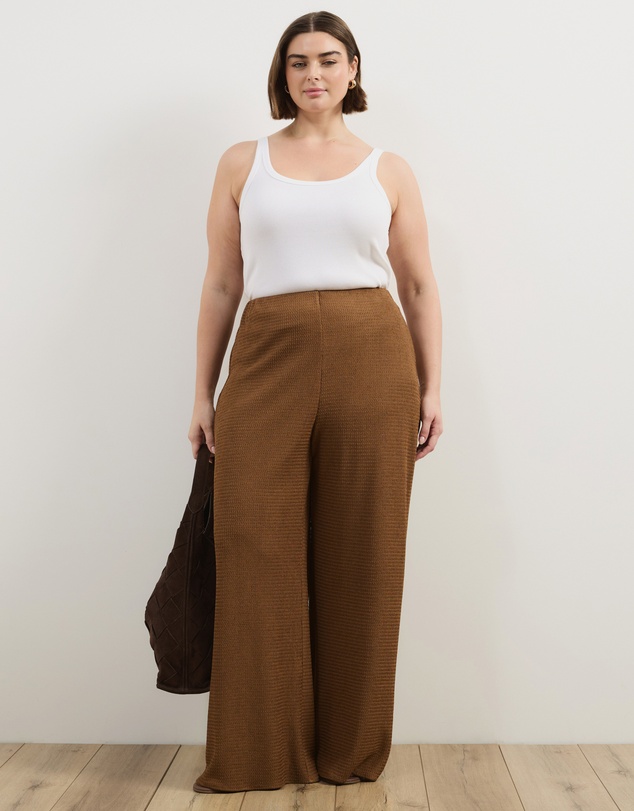 Atmos&Here Curvy - Monica Textured Jersey Pants