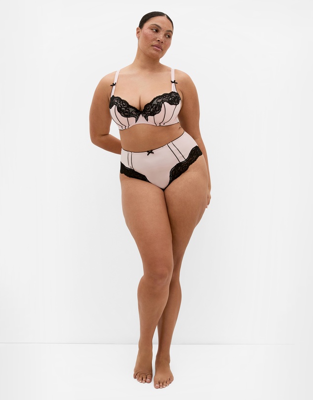 City Chic - Plus size Leticia Contour Uplift Bra - pink icing