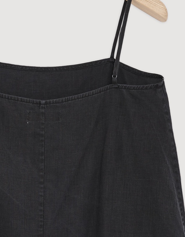 Revibe - Repaired Assembly Label Linen Mini Dress